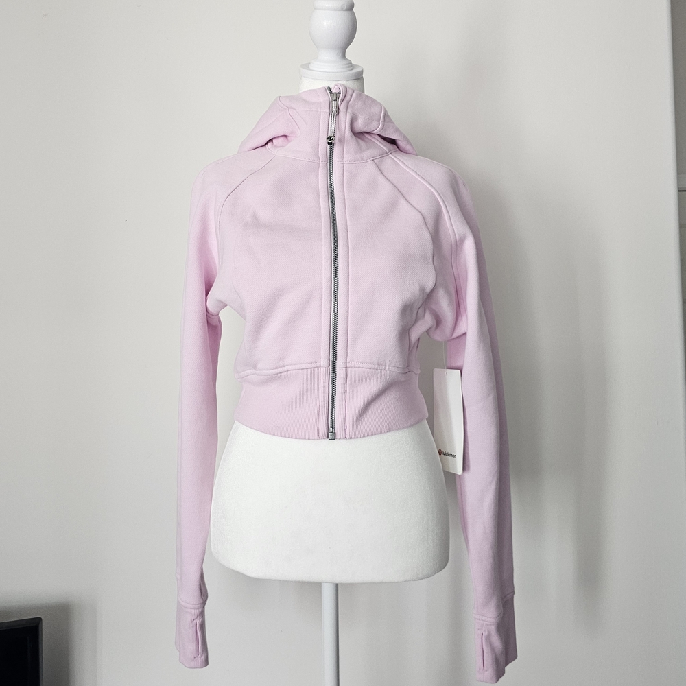 COPY - Lululemon Scuba Full-Zip Cropped Hoodie | size 6 | Meadowsweet Pink